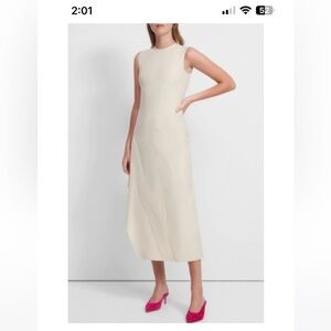 Theory cascade dress in blush, size 12, NWT